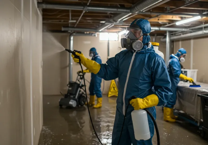 Basement Sanitization and Antimicrobial Treatment process in Clay County, MO