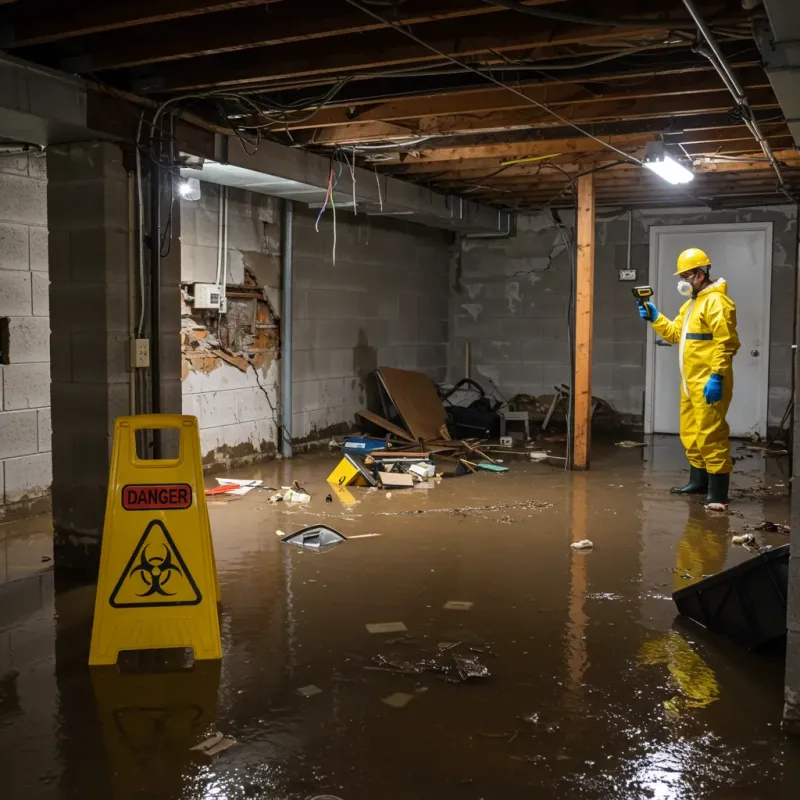 Flooded Basement Electrical Hazard in Clay County, MO Property